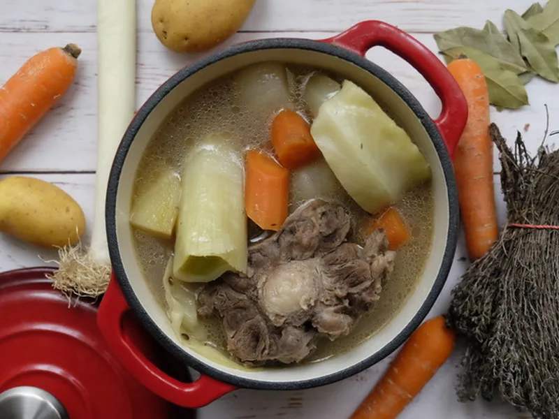 Pot-Au-Feu-Style Oxtail Soup with Root Vegetables