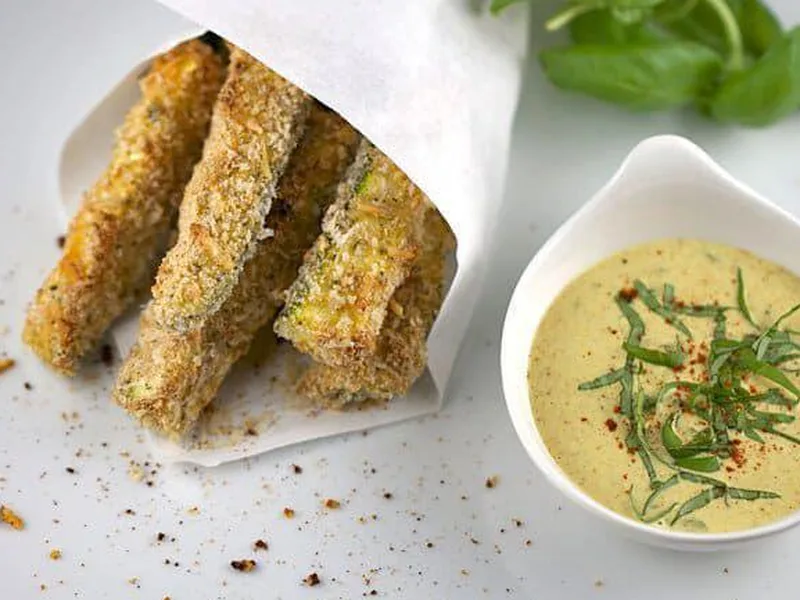 Crispy Baked Zucchini Parmesan Fries