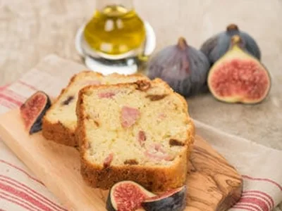Fig and Prosciutto Savory Cake with Gruyere