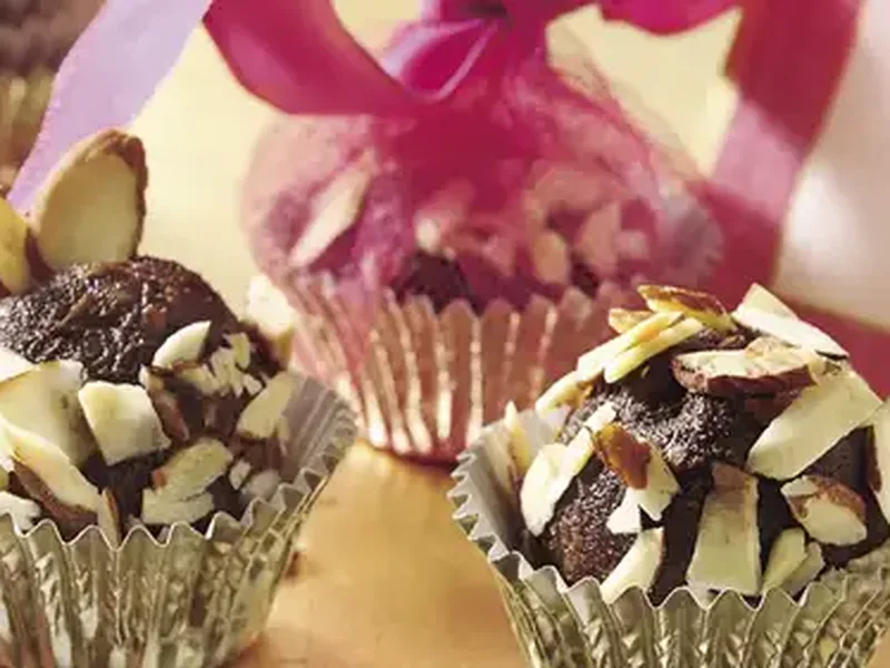 Orange Toffee Almond Chocolate Truffles with Heavy Cream