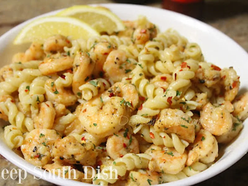 Air Fryer Garlic Shrimp with Lemon Butter