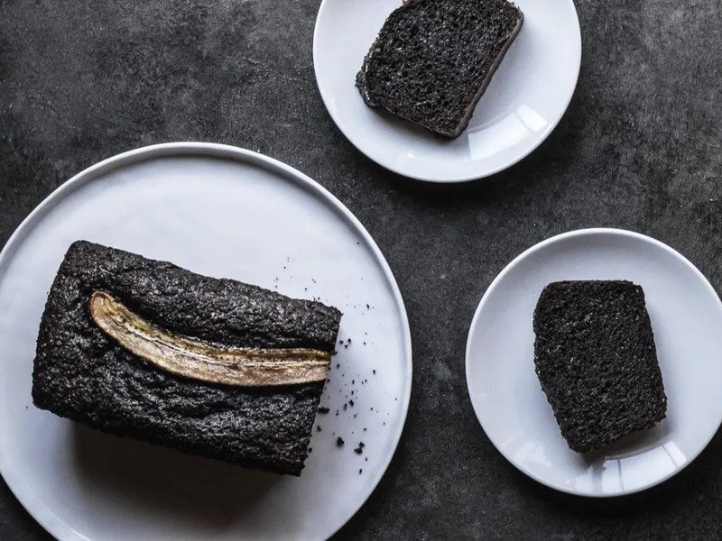 Black Sesame Chocolate Banana Bread