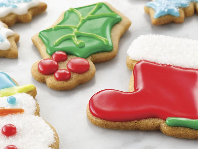 Orange Sugar Cookies with Colorful Icing
