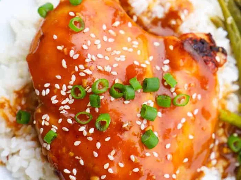 Baked Teriyaki Chicken Breast with Honey Soy Glaze
