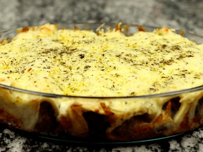 Savory Beef Crepes with Béchamel and Cheese