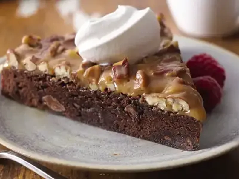 Caramel-Pecan Fudge Brownie Springform Dessert