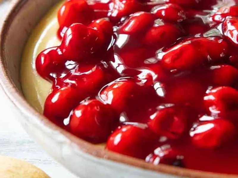 No-Bake Cherry Cheesecake Dip with Vanilla Wafers