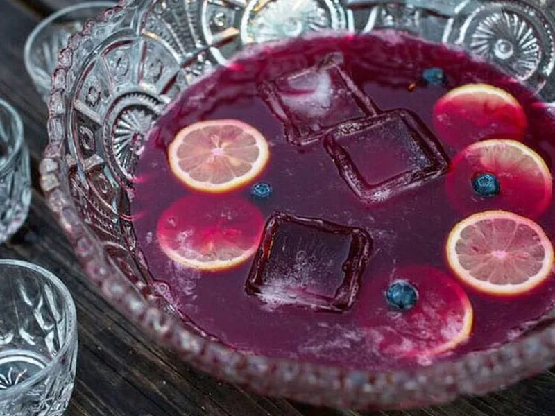 Mr. Demeanor Bourbon Blueberry Punch with Vanilla Syrup