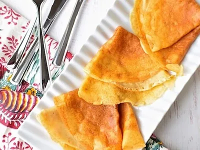 Whole Wheat Chickpea Savory Crepes with Kale Avocado