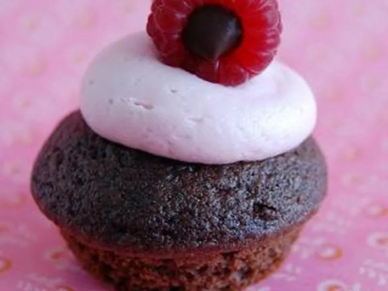 Chocolate Raspberry Truffle Cupcakes with Jam Buttercream