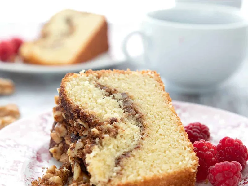 Keto Walnut Coffee Cake with Almond Flour and Cinnamon