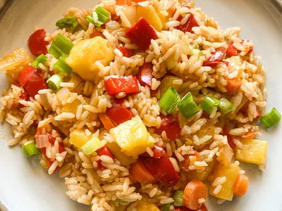 20-Minute Pineapple Fried Rice with Sweet and Savory Sauce