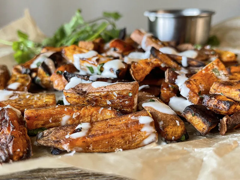 Spicy Sweet Potato Truffle Fries with Chipotle