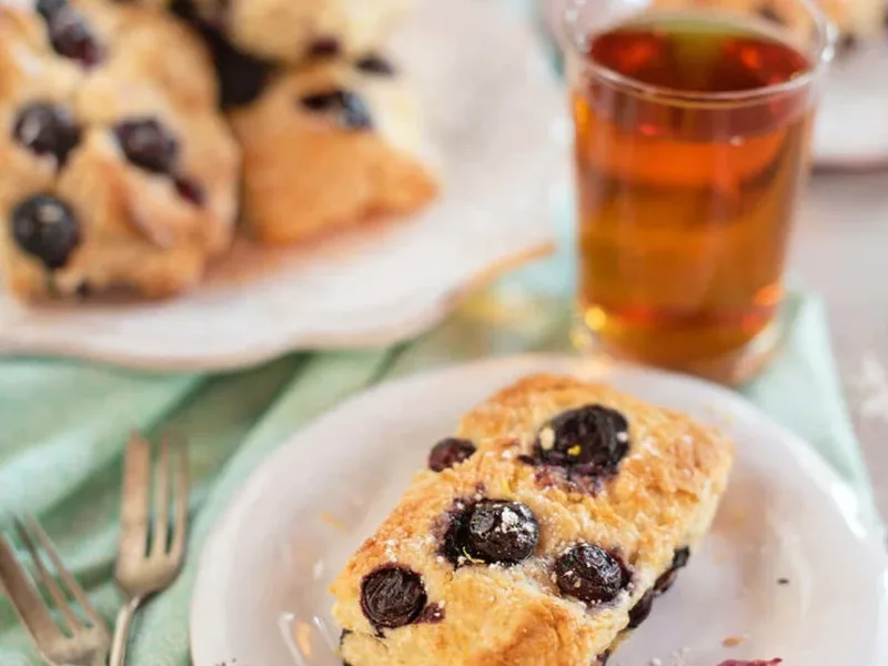 Lemon Blueberry Scones with Sour Cream