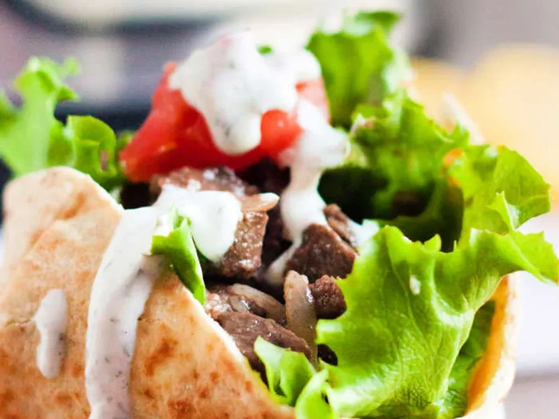 Instant Pot Beef Gyros with Homemade Tzatziki