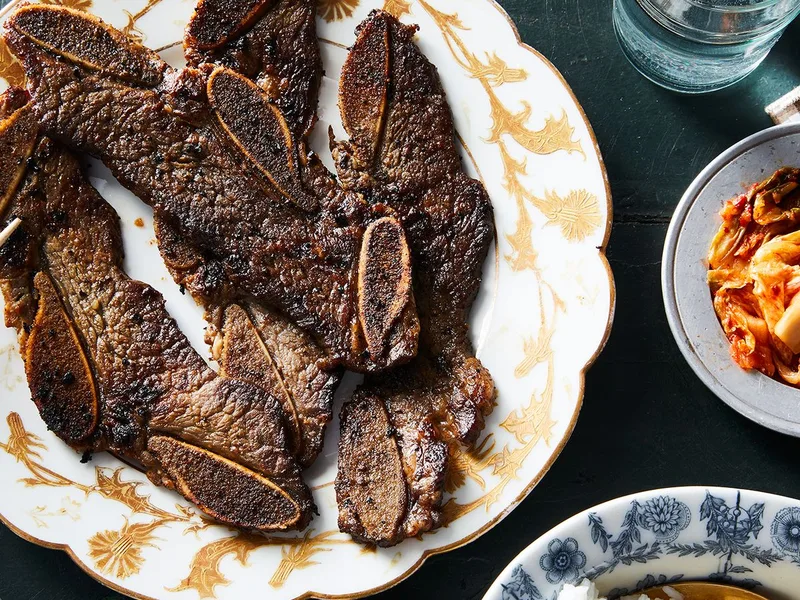 Korean LA Galbi Marinated Short Ribs with Asian Pear