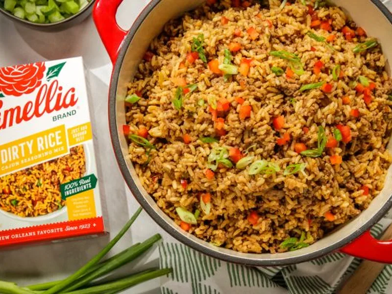 Easy Gluten-Free Cajun Dirty Rice with Ground Beef