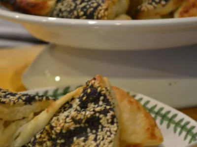 Twisted Danish Almond Poppy Seed Puff Pastry Straws