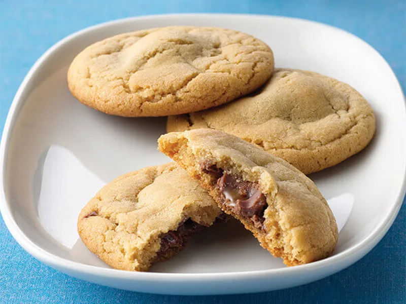 Peanut Butter Caramel Cookies with Hidden Candy