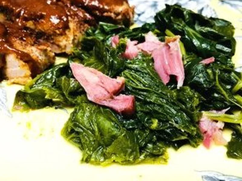 President Carter's Southern Smoked Ham Hock Turnip Greens