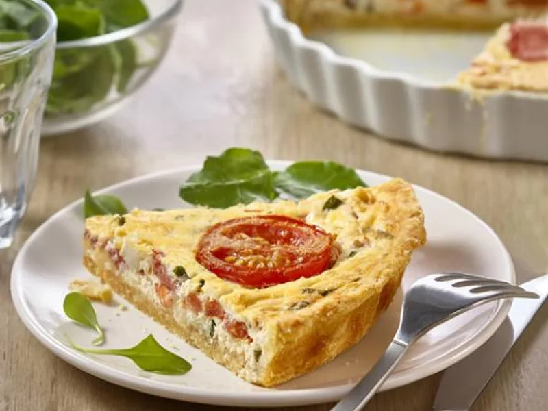 Gluten-Free Tomato Goat Cheese Quiche