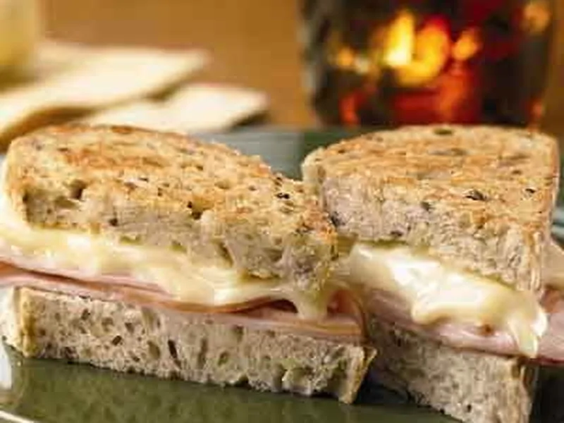 Crispy Honey Ham & Cheese Griddle Melt