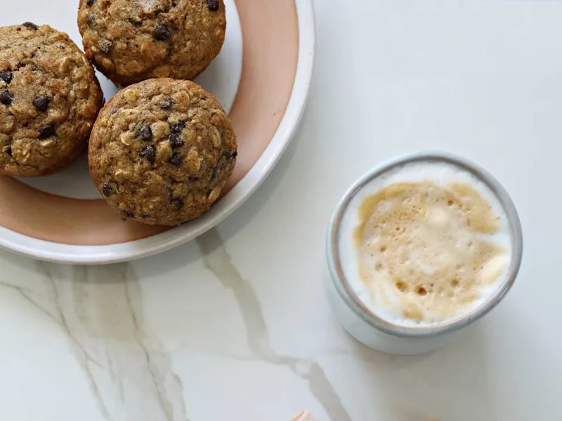 Whole Wheat Oatmeal Chocolate Chip Muffins