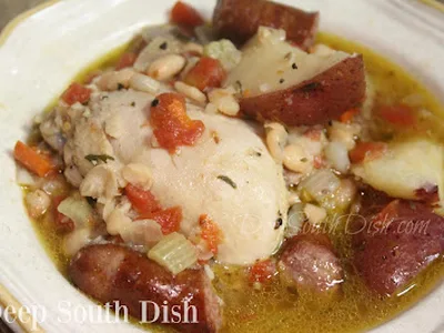 One-Pot Italian Chicken Stew with Sausage and Beans