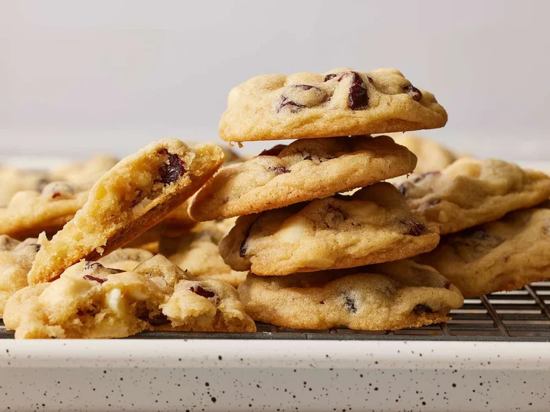 White Chocolate Cranberry Cookies with Brown Sugar