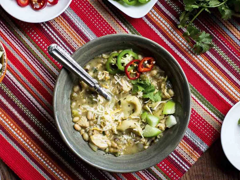 White Chicken Chili with Masa Dumplings