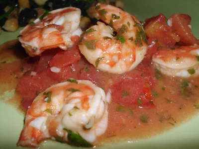 Lime Cilantro Shrimp with Tomatoes