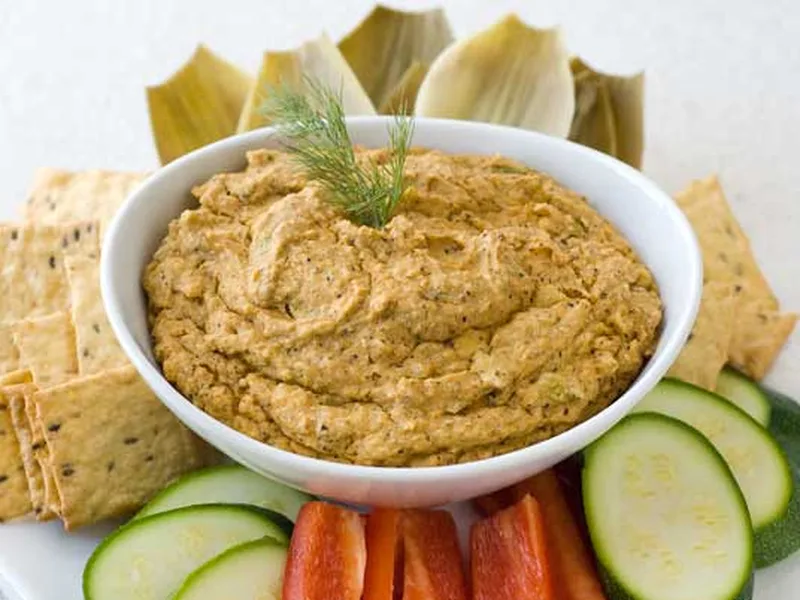 Vegan Hearts of Palm Crab Dip with Old Bay and Nutritional Yeast