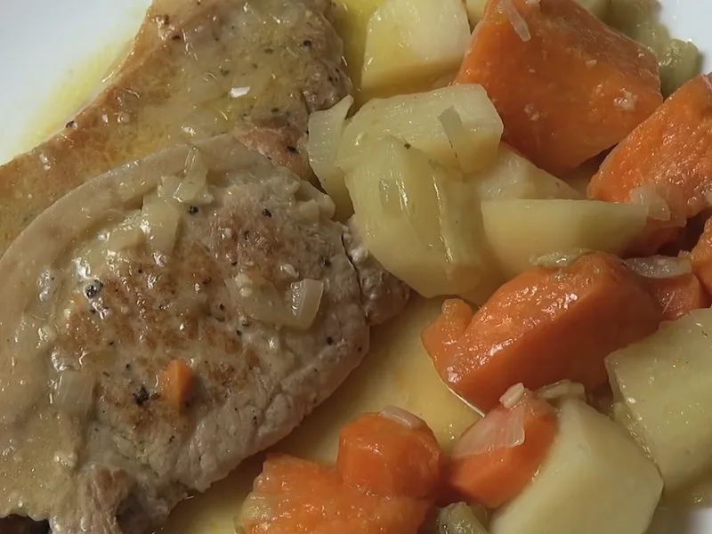 Slow Cooker Pork Chops with Root Vegetables