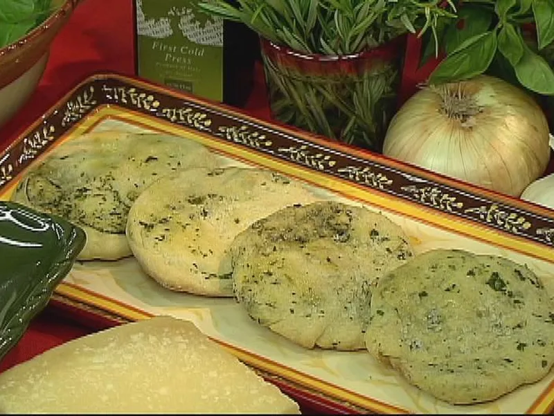 Herb Focaccine with Parmesan and Fresh Garden Herbs