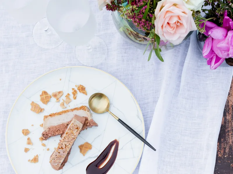 Choco-Mocha Ice Cream Loaf with Waffle Cone Crust