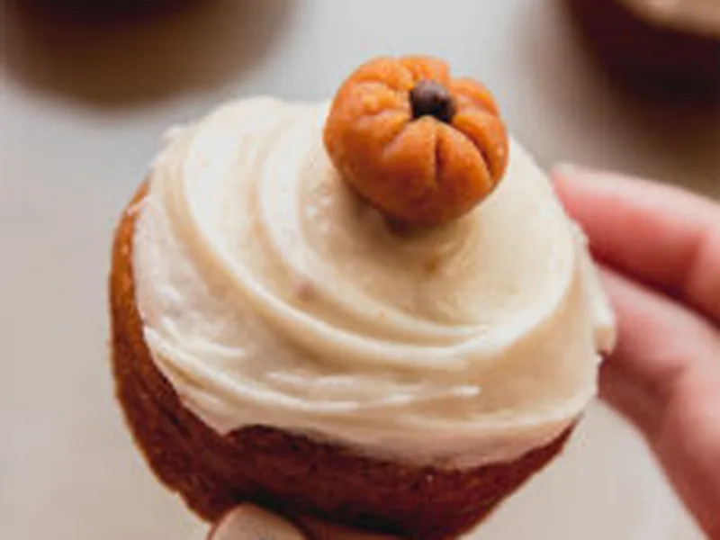Gluten-Free Dairy-Free Pumpkin Spice Cupcakes with Cream Cheese Frosting