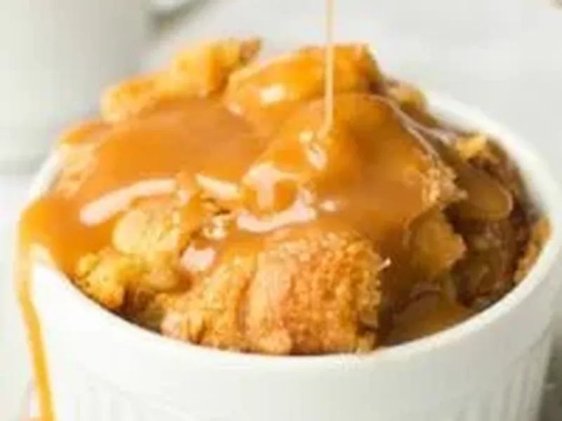 Salted Caramel Croissant Bread Pudding