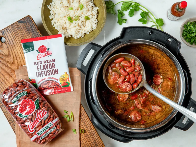 Instant Pot Red Bean Soup with Andouille Sausage and Ham Hock