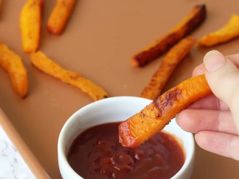 Crispy Roasted Butternut Squash Fries with Cinnamon and Sage