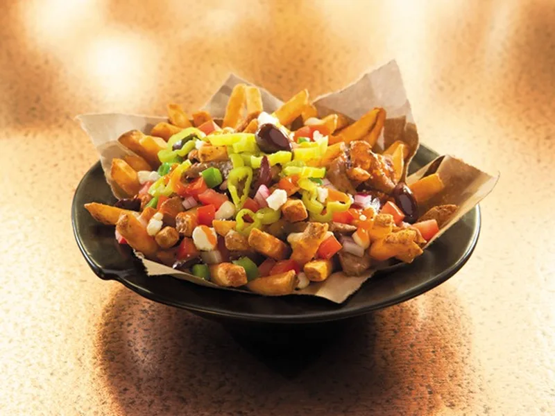 Loaded Greek-Style Street Cart Idaho Fries with Feta and Aioli