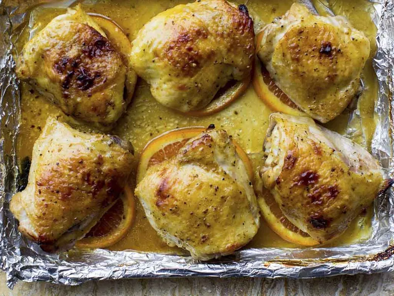 Roasted Orange Mojo Criollo Chicken Thighs