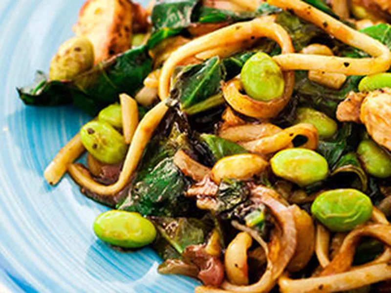 Asian Peanut Chicken and Soba Noodle Stir-Fry