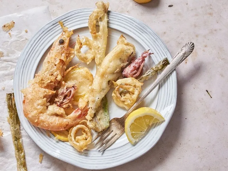 Crispy Italian Fritto Misto with Squid and Prawns