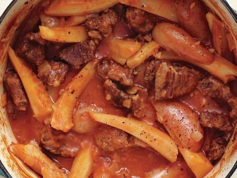 Vermont Winter Beef Stew with Maple Syrup and Dark Beer