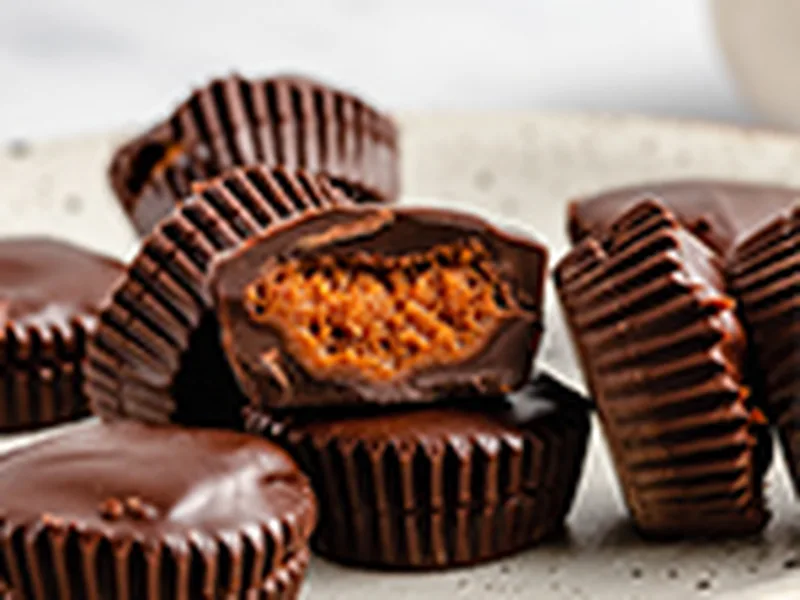 Chocolate Pumpkin Butter Cups with Coconut Oil and Maple Syrup