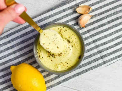 Homemade Garlic Aioli with Lemon