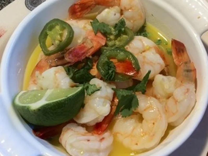 Tequila Lime Shrimp with Crispy Jalapenos