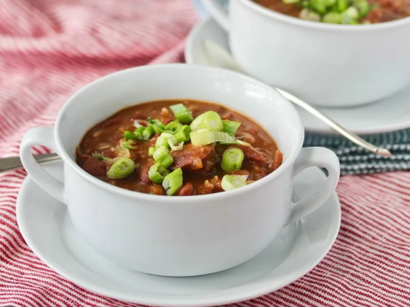 Slow Cooker Red Beans and Rice with Andouille