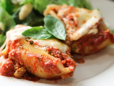 Creamy Butternut Squash Stuffed Shells with Ricotta and Spinach
