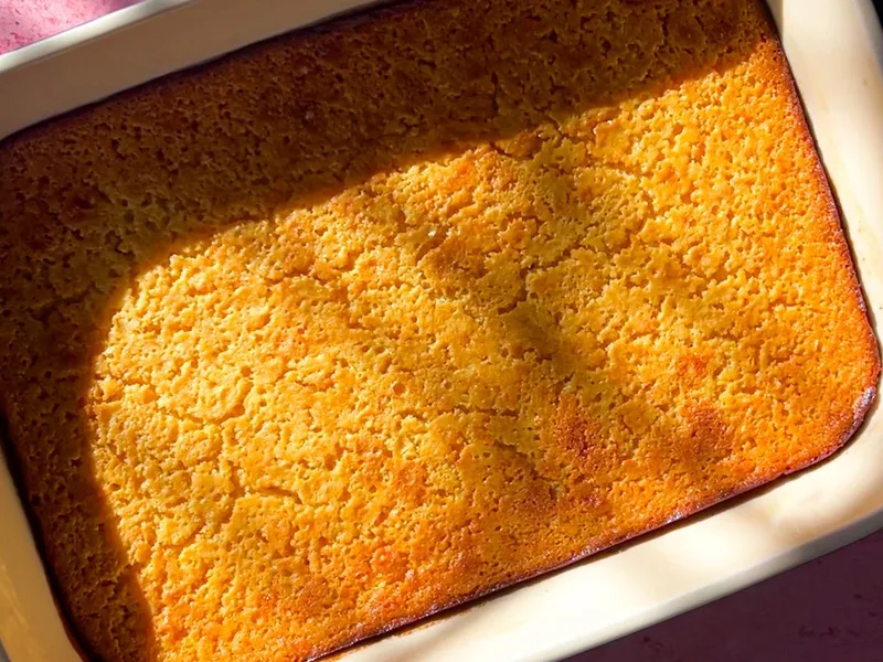 Honey Miso Corn Pudding with Sweet and Savory Flavors